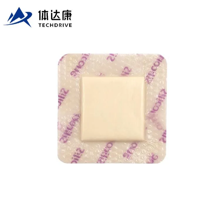 Mjúk kísill froðu dressing Border 7,5×7,5cm